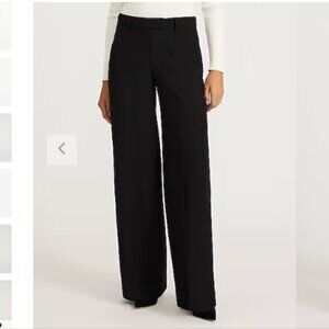 Express Black High-Rise Wide-Leg Trousers